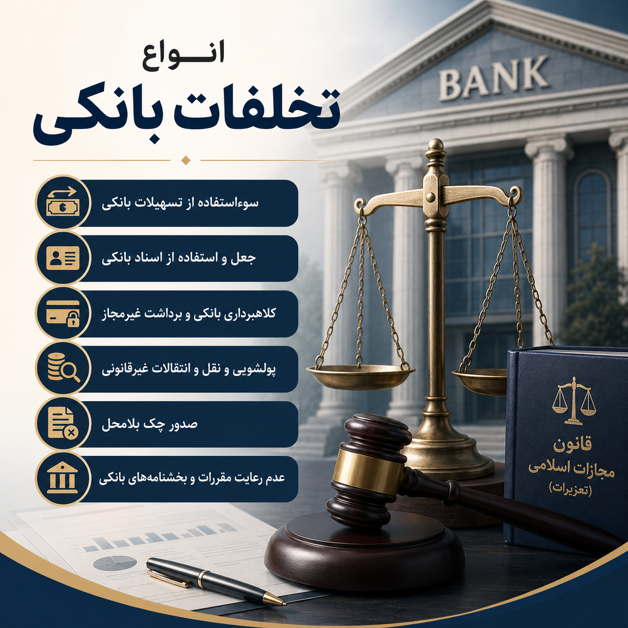 انواع تخلفات بانکی